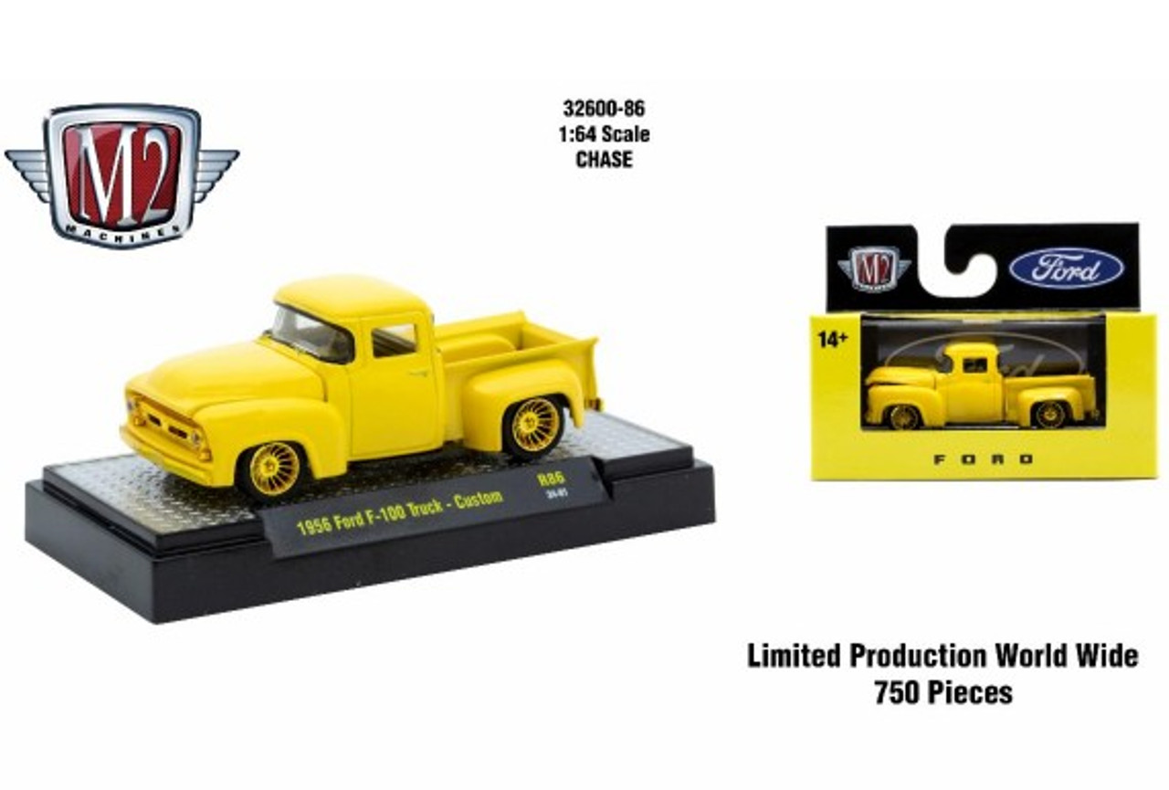 M2マシーン 1956 フォード F-100 - ティール 1956 Ford F-100 Pickup Truck Light Blue and Black Limited